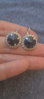 Black Rebeka Drop Earrings