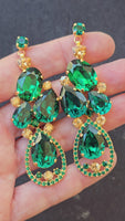 EMERALD CHANDELIER EARRINGS