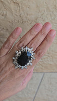 BLACK COCKTAIL RING