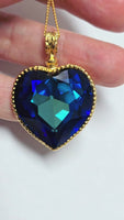 Blue Heart Shaped Necklace