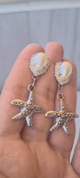 Silver Pearl Earrings.