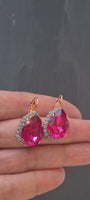 Turquoise fuchsia  earrings