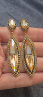 CHAMPAGNE LONG Drop Chandelier EARRINGS