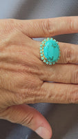 OVAL TURQUOISE RING