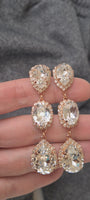 SILVER RHINESTONE EARRINGS