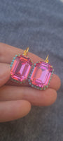 Pink Turquoise Drop Earrings