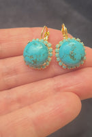 Gold Turquoise Earrings