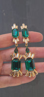 Emerald STATEMENT Earrings