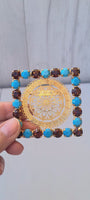 BROWN TURQUOISE BROOCH