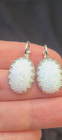 White Opal Earrings