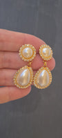 Bridal Teardrop Pearl Earrings