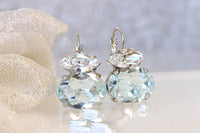 AQUAMARINE CRYSTAL EARRINGS