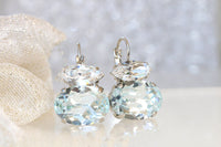 AQUAMARINE CRYSTAL EARRINGS