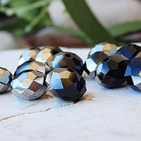 30 Pieces-10 Mm Faceted Glass Loose Beads
