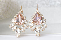 Blush drop earrings