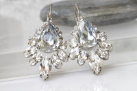 Dusty blue wedding earrings