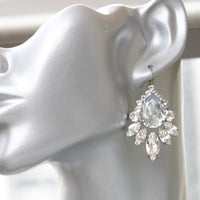 Dusty blue wedding earrings