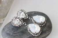 Opal bridal earrings