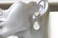 Opal bridal earrings