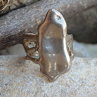 Abstract Silver Ring