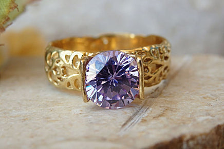 Amethyst Engagement Ring