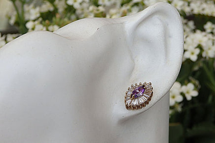 Amethyst Stud Earrings