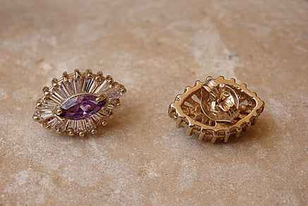 Amethyst Stud Earrings