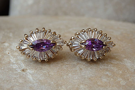 Amethyst Stud Earrings