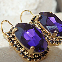 Amethyst Rebeka Oval Drop Earrings