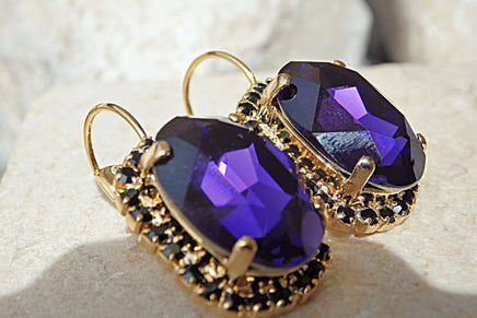 Amethyst Rebeka Oval Drop Earrings