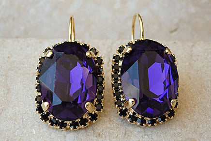 Amethyst Rebeka Oval Drop Earrings