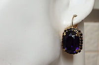 Amethyst Rebeka Oval Drop Earrings