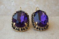 Amethyst Rebeka Oval Drop Earrings