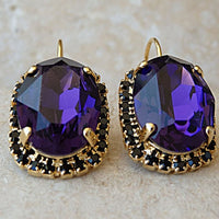 Amethyst Rebeka Oval Drop Earrings