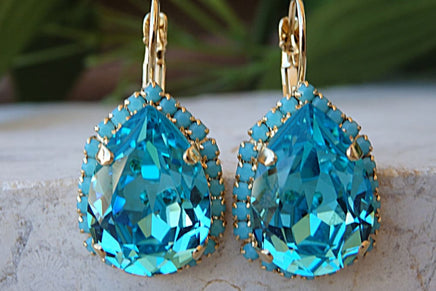 Aqua Earrings