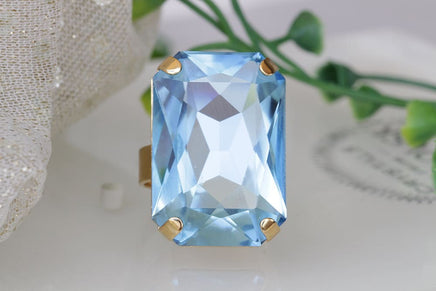 Aquamarine Big Ring