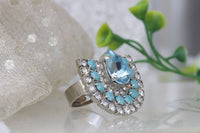 Aquamarine Boho Ring