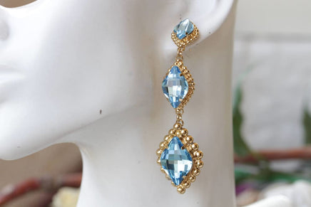 Aquamarine Chandelier Earrings