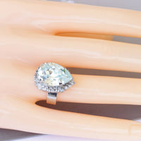 Aquamarine Crystal Ring