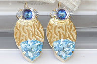 Aquamarine Eye Earrings