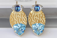 Aquamarine Eye Earrings