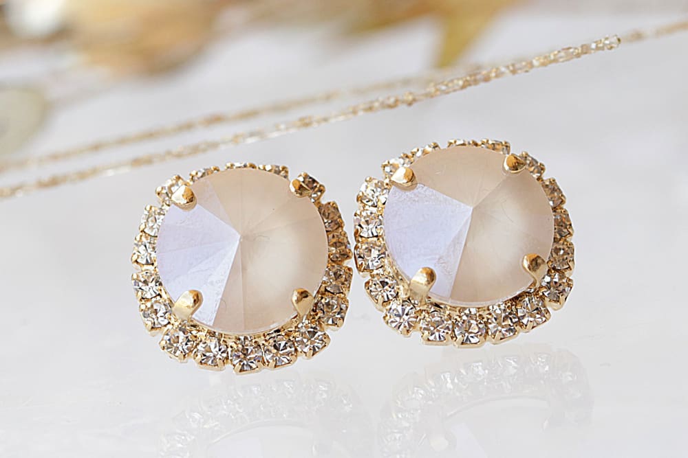 BEIGE BRIDESMAID EARRINGS Yellow gold / Stud BEIGE BRIDESMAID EARRINGS Yellow gold / Stud