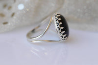 Black Agate Ring