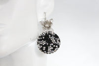 Black And Silver Earrings