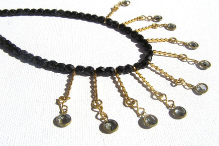 Black Beaded Necklace