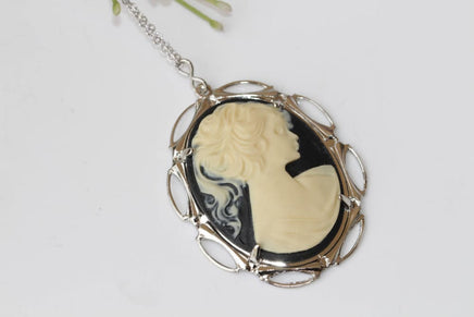 Black Cameo Necklace