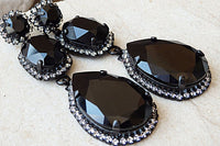 Black Chandelier Earrings. Black Rebeka Earrings