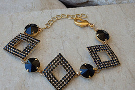 Black Crystal Bracelet. Rebeka Black Crystal Bracelet