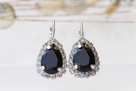 Black Drop Earrings