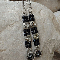 Black Drop Earrings